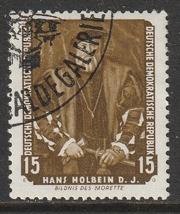 DDR 1957 588 Holbein, De Morette, Gest, Ophalen of Verzenden, DDR, Gestempeld