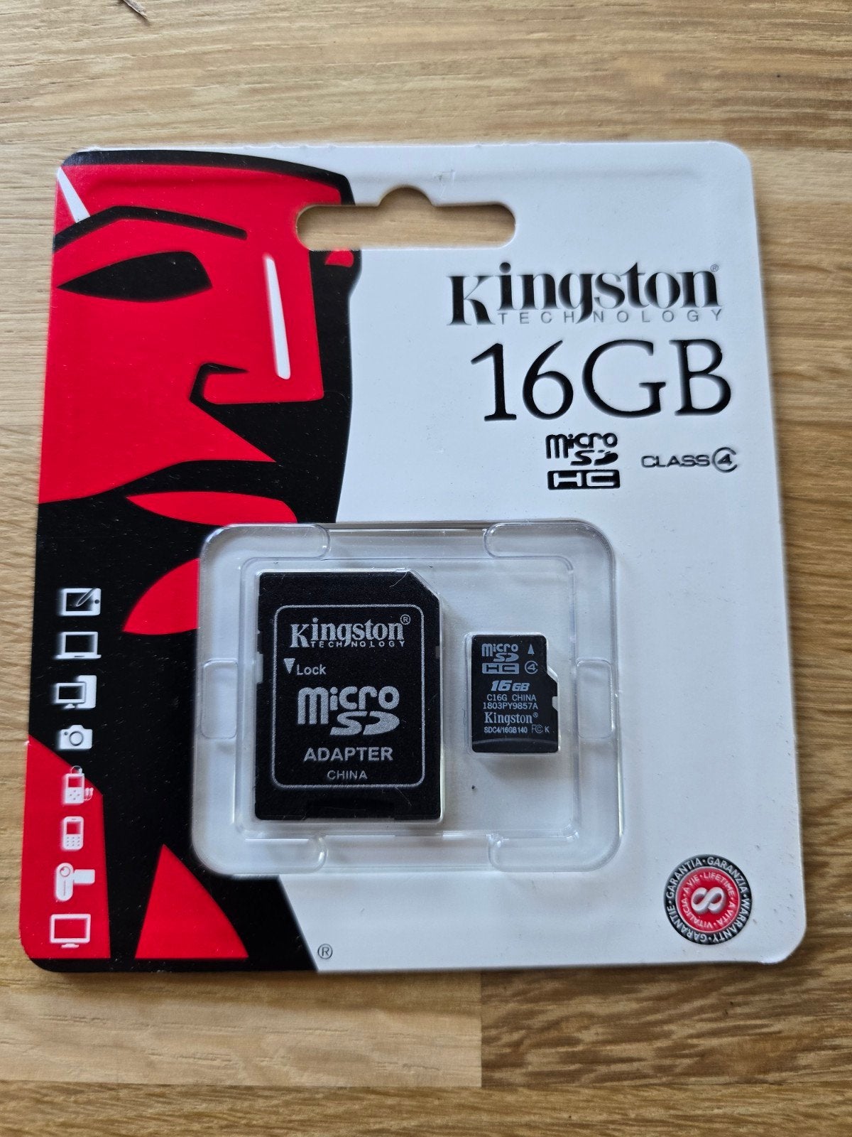 8 x Kingston MicroSDHC 16GB Class 4 met adapter, Audio, Tv en Foto, Fotografie | Geheugenkaarten, MicroSDHC, Kingston, Videocamera