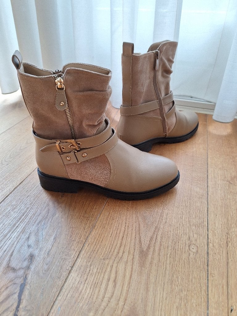 Enkellaars, Kayla shoes, khaki, maat 39, Overige kleuren, Verzenden, Lage of Enkellaarzen, Zo goed als nieuw
