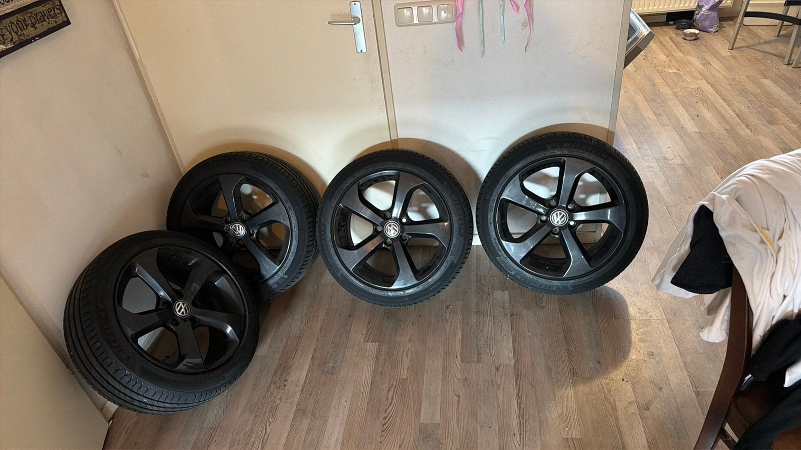 Golf 7 gti velgen, gloed nieuwe michelin banden, Ophalen, Nieuw