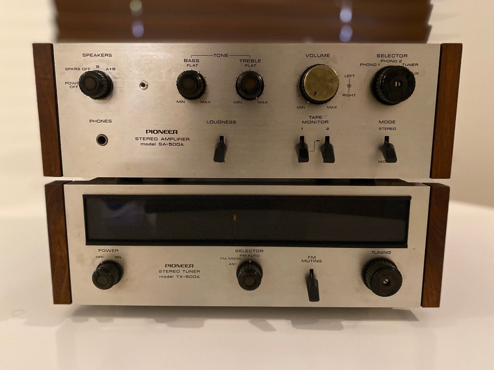 Pioneer SA-500A Versterker & TX-500A Tuner Set, Gebruikt, Ophalen of Verzenden, Pioneer, Minder dan 60 watt
