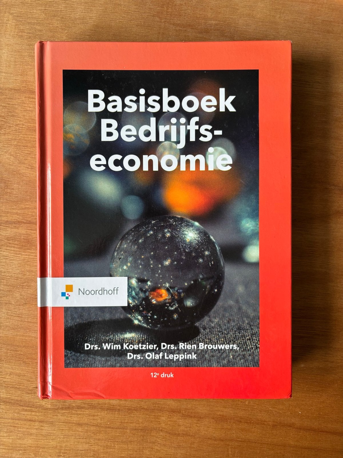 Basisboek Bedrijfseconomie - 12e druk, Boeken, Ophalen, Zo goed als nieuw, HBO