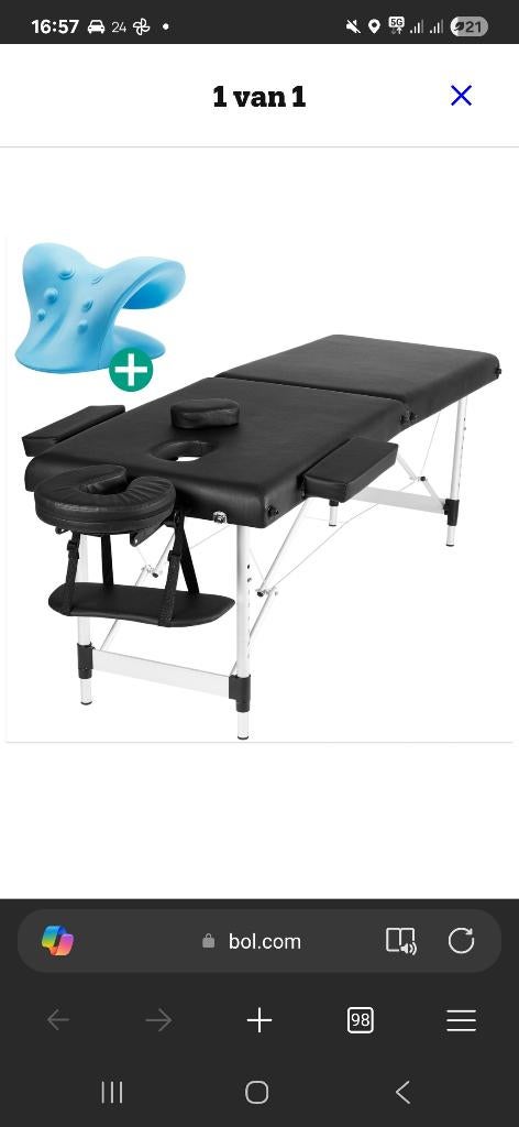 Massagetafel 70 euro, Ophalen, Zo goed als nieuw, Massagetafel