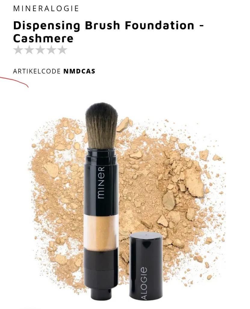 Mineralogie Dispensing Brush Foundation - Cashmere, Ophalen of Verzenden, Nieuw, Overige kleuren, Gehele gezicht