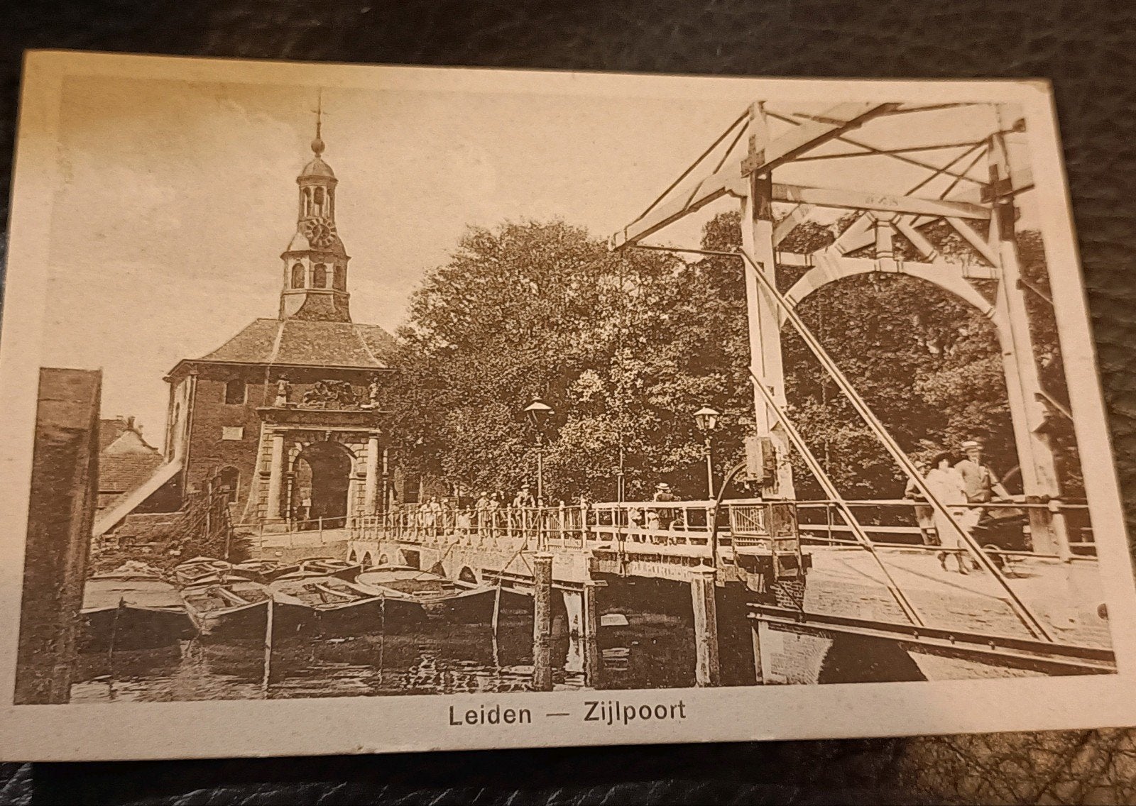 Leiden. Zijlpoort. oude kaart, Ophalen of Verzenden, 1920 tot 1940, Gelopen, Zuid-Holland