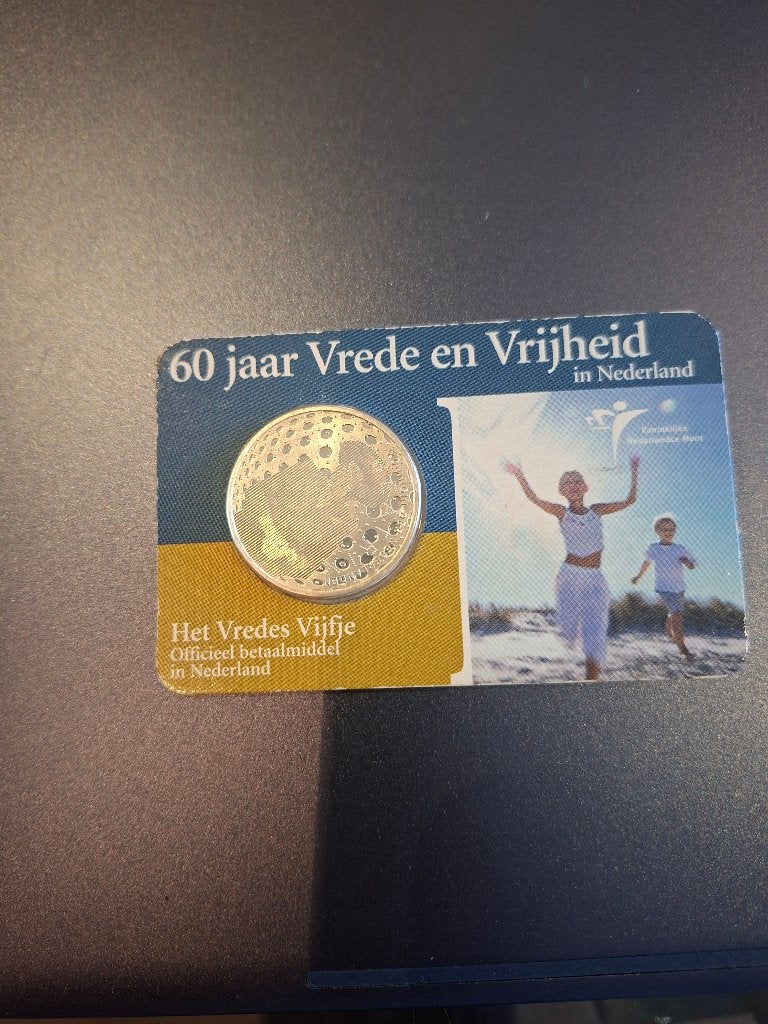 Silver peace and freedom coin, Zilver, Ophalen of Verzenden, Losse munt, 5 gulden