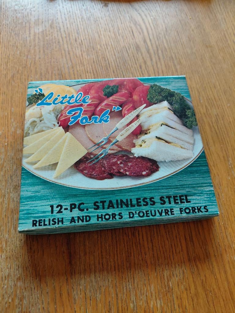 Vintage 12 delig set Little Vork, Ophalen, Zo goed als nieuw, Overige materialen, Bestekset