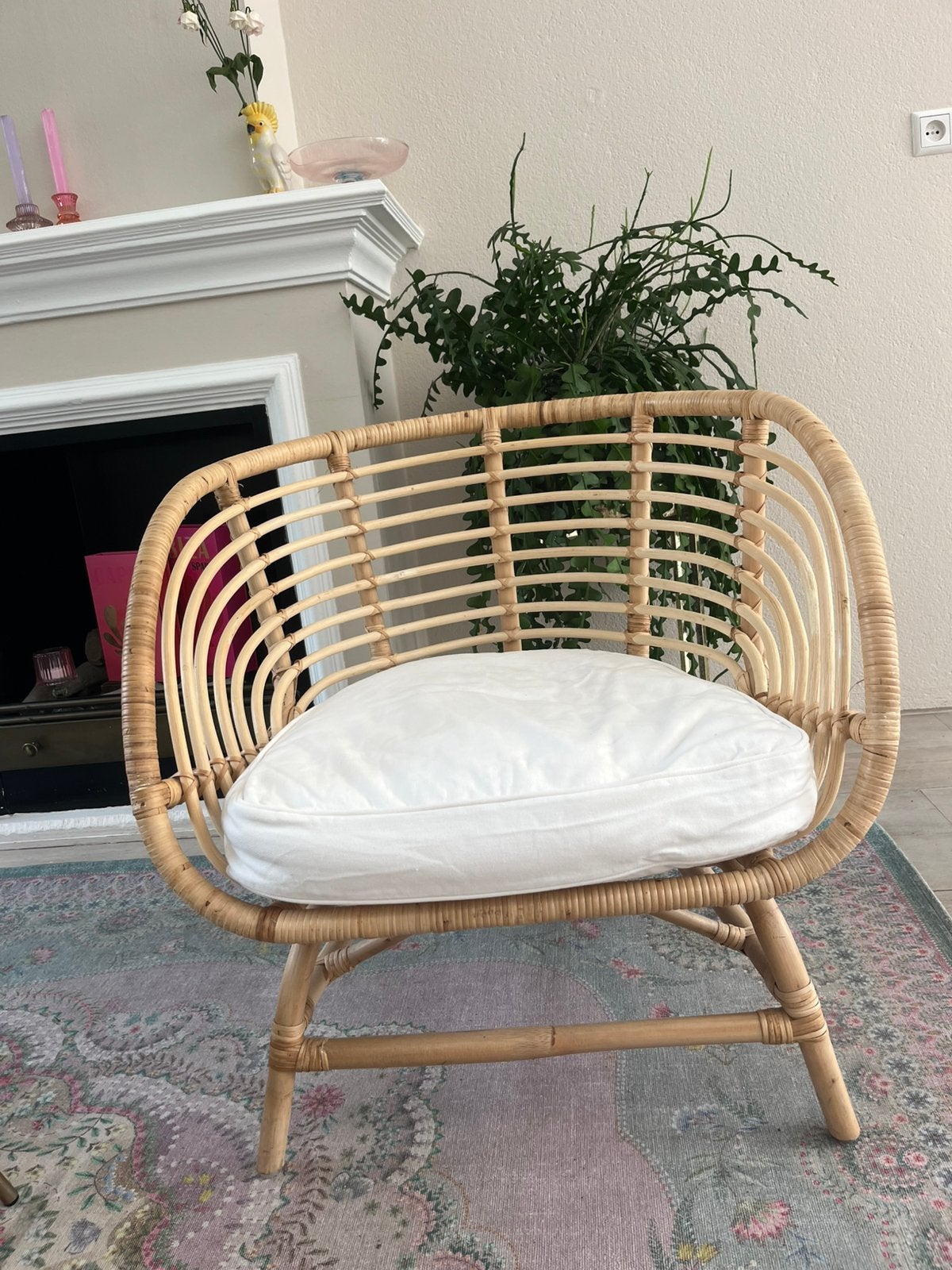 Rotan Buskbo Ikea stoel, Ophalen, Overige kleuren, Riet of Rotan, Zo goed als nieuw