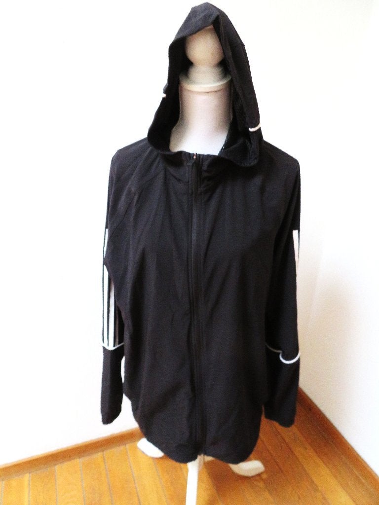 B93 Adidas training vest jasje zwart S past voor L 42/44, Adidas, Zwart, Maat 42/44 (L), Ophalen of Verzenden