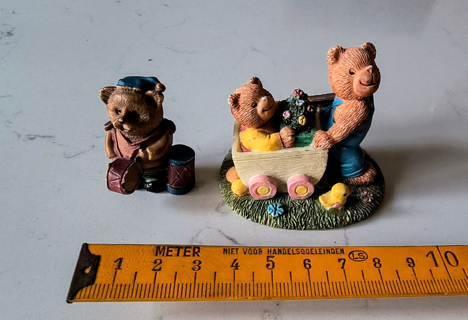 Leuke beeldjes van beertjes, decoratie, Ophalen of Verzenden, Gebruikt, Dier