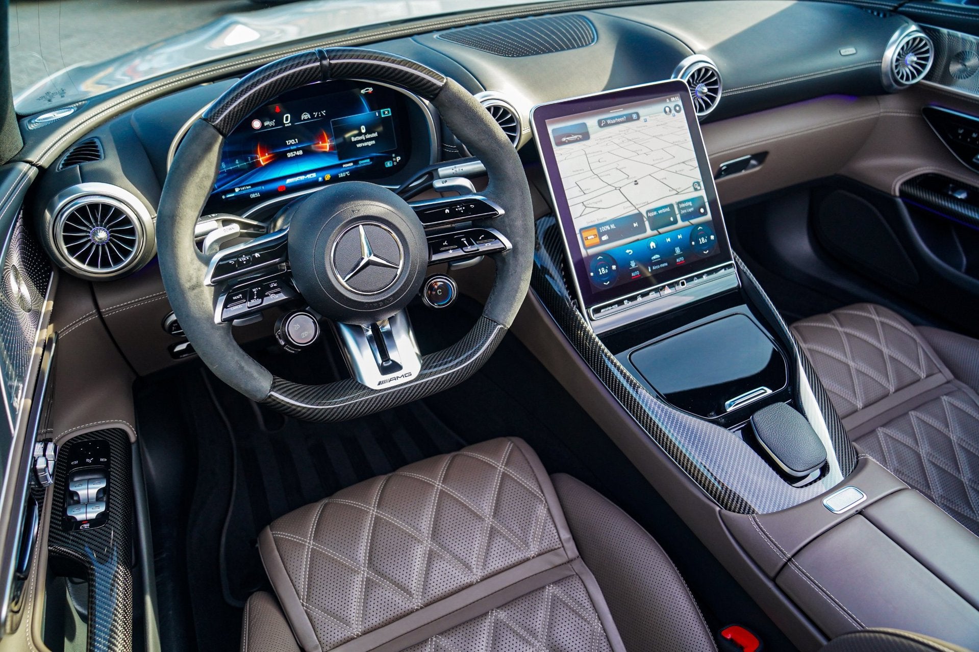 Mercedes-Benz SL-klasse Roadster AMG 43 | Burmester | Carbon, Auto's, Automaat, Dealer onderhouden, Achterwielaandrijving, Gebruikt