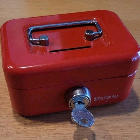 Brabantia geldkistje rood - compact en veilig, Ophalen of Verzenden