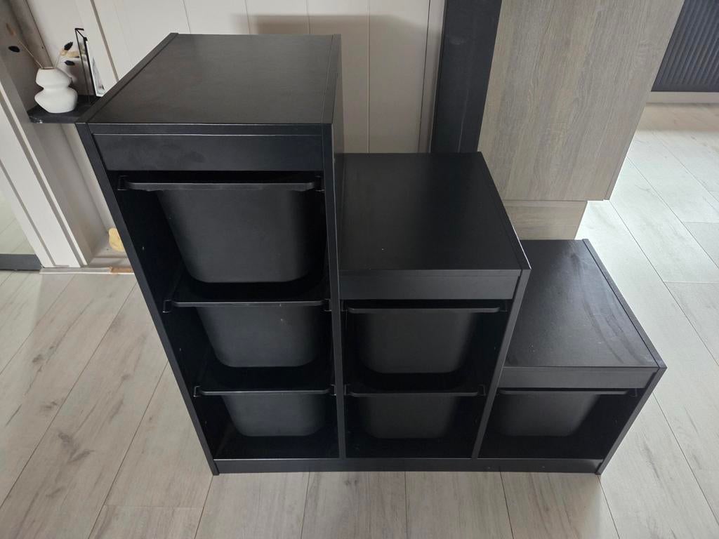 Zwarte IKEA Trofast met bakken, Huis en Inrichting, Kasten | Overige, Ophalen of Verzenden