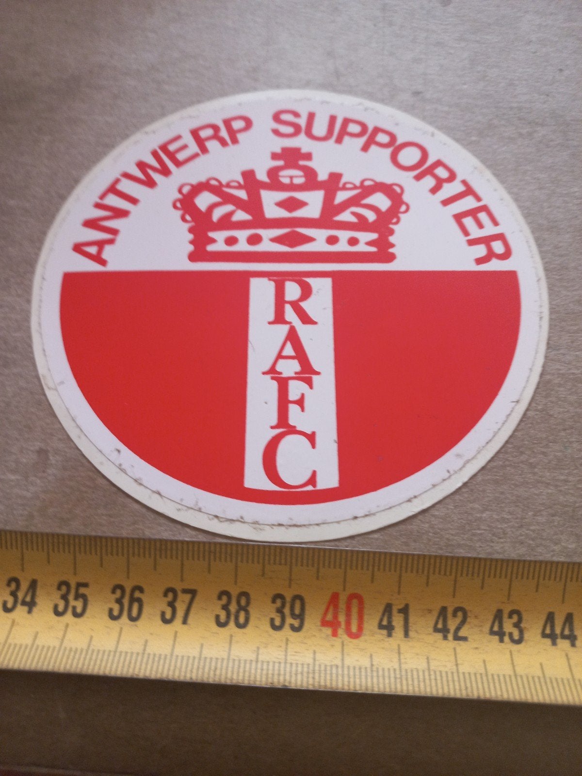 Antwerp Supporter RAFC Sticker - Vintage Voetbal Fan Item, Ophalen of Verzenden, Gebruikt, Sport