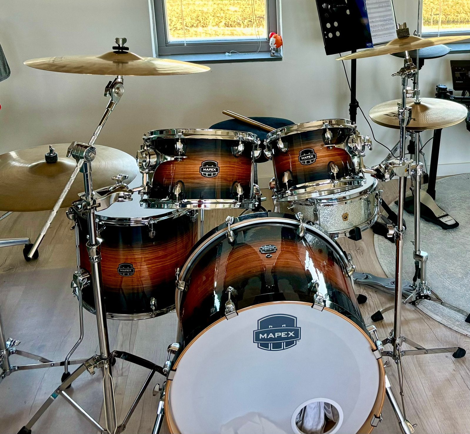 MAPEX ARMORY drumstel + hardware + drumtassen!, Ophalen, Zo goed als nieuw, Tama