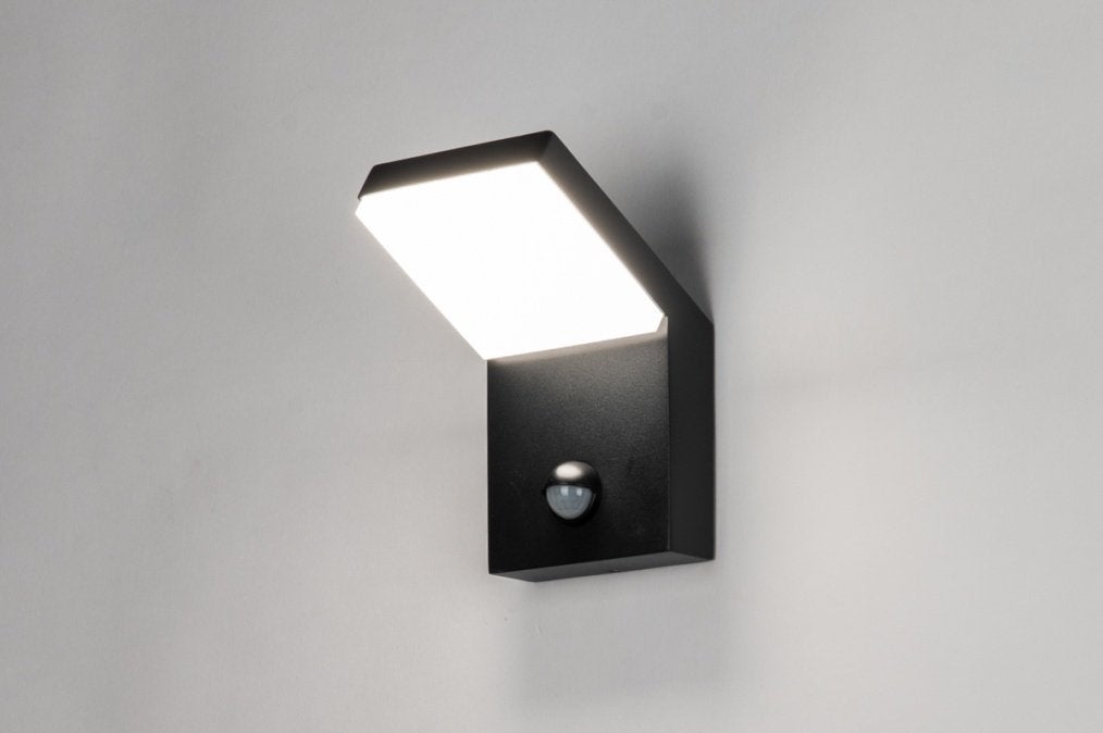 led zwart bewegingssensor wandlamp tuin huis deur buitenlamp, Ophalen of Verzenden, Nieuw