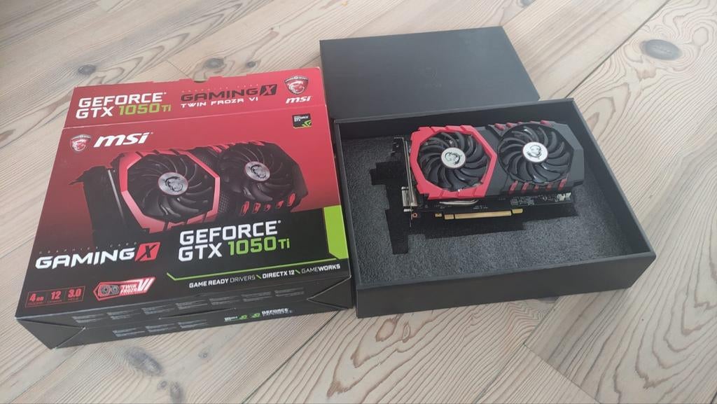 MSI GeForce GTX 1050 Ti Gaming X 4G Videokaart, Computers en Software, Videokaarten, Zo goed als nieuw, Nvidia, PCI-Express 3.0