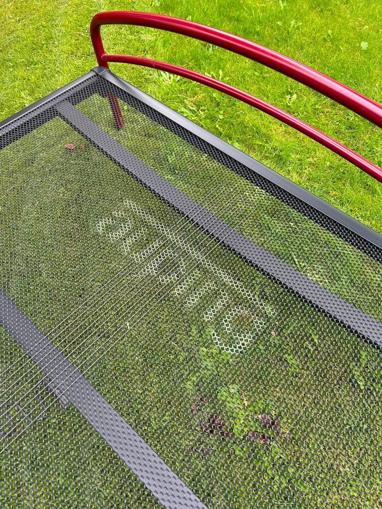 metalen bedframe met gaasbodem, Ophalen, Gebruikt, Modern, Industrieel, Tweepersoons