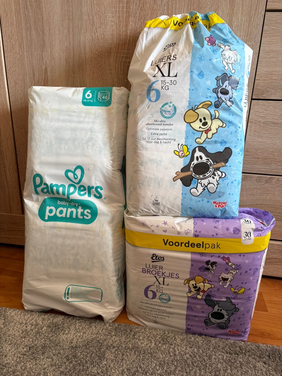 Luiers / luierbroekjes maat 6 pampers & etos, Ophalen, Zo goed als nieuw, Overige typen
