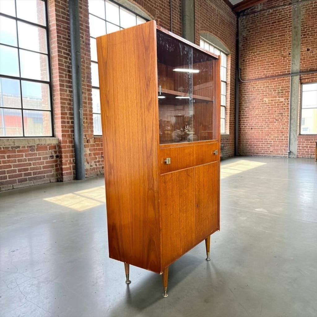 Vintage houten vitrinekast / etagere / barkast, Kinderen en Baby's, Ophalen, Gebruikt, 50 tot 70 cm, 105 cm of meer