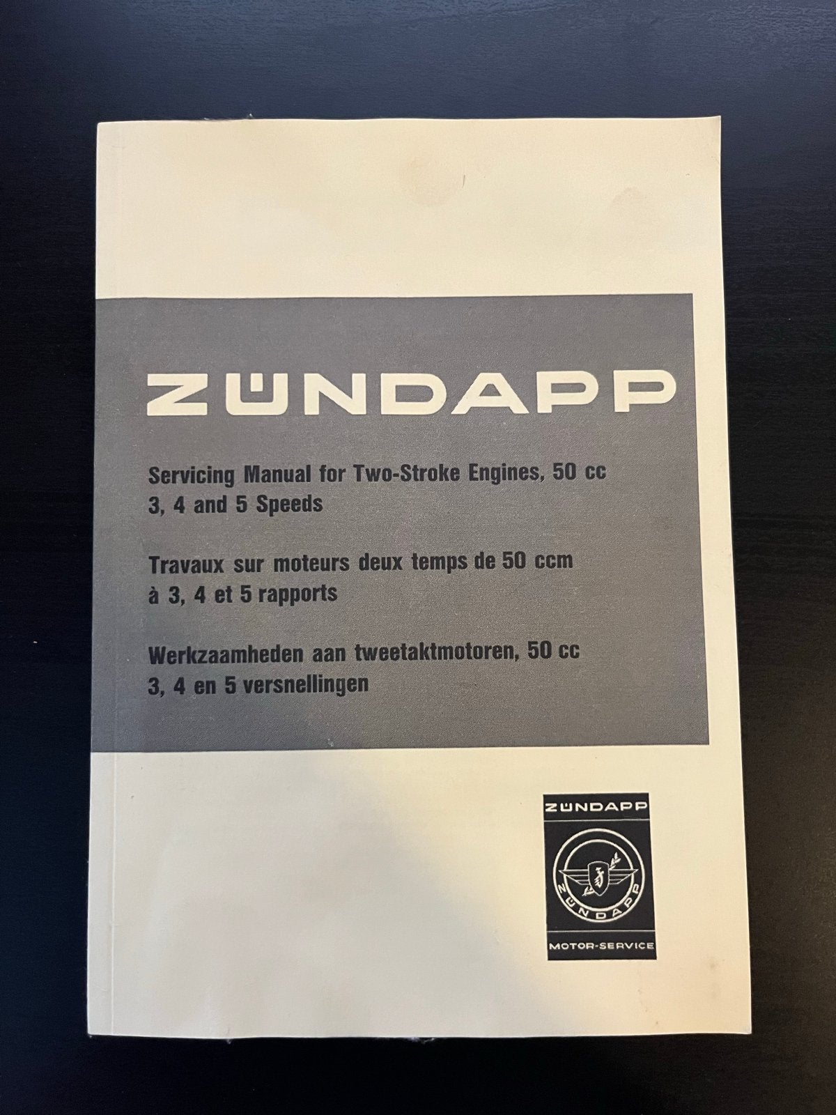 Zundapp Werkzaamhedenboekje Tweetaktmotoren 50cc, Ophalen of Verzenden, Overige merken
