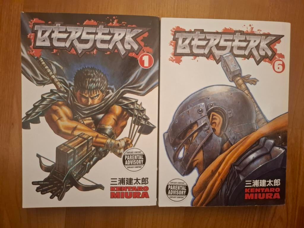 Berserk manga deel 1 en 6, Boeken, Meerdere comics, Ophalen of Verzenden, Zo goed als nieuw, Japan (Manga)