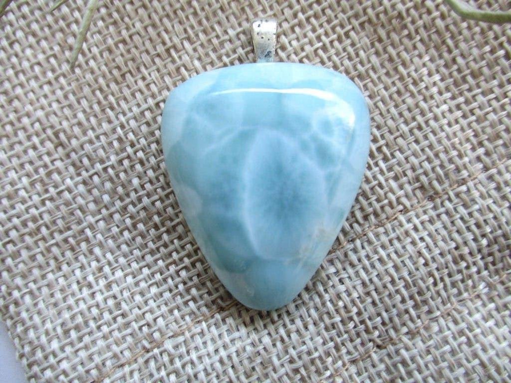 Larimar hanger - AAA kwaliteit - hart -, Ophalen of Verzenden, Mineraal