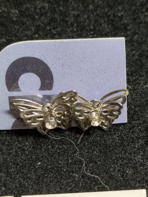 oorbellen vlinder met strass [710], Ophalen of Verzenden, 'T Olde Gre-j, Info@toldegrej.nl, Endepoelstraat 20f Didam