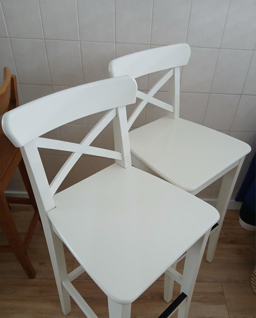 Stoel voor bartafel, Ophalen, Gebruikt, Met voetsteun, 60 tot 90 cm