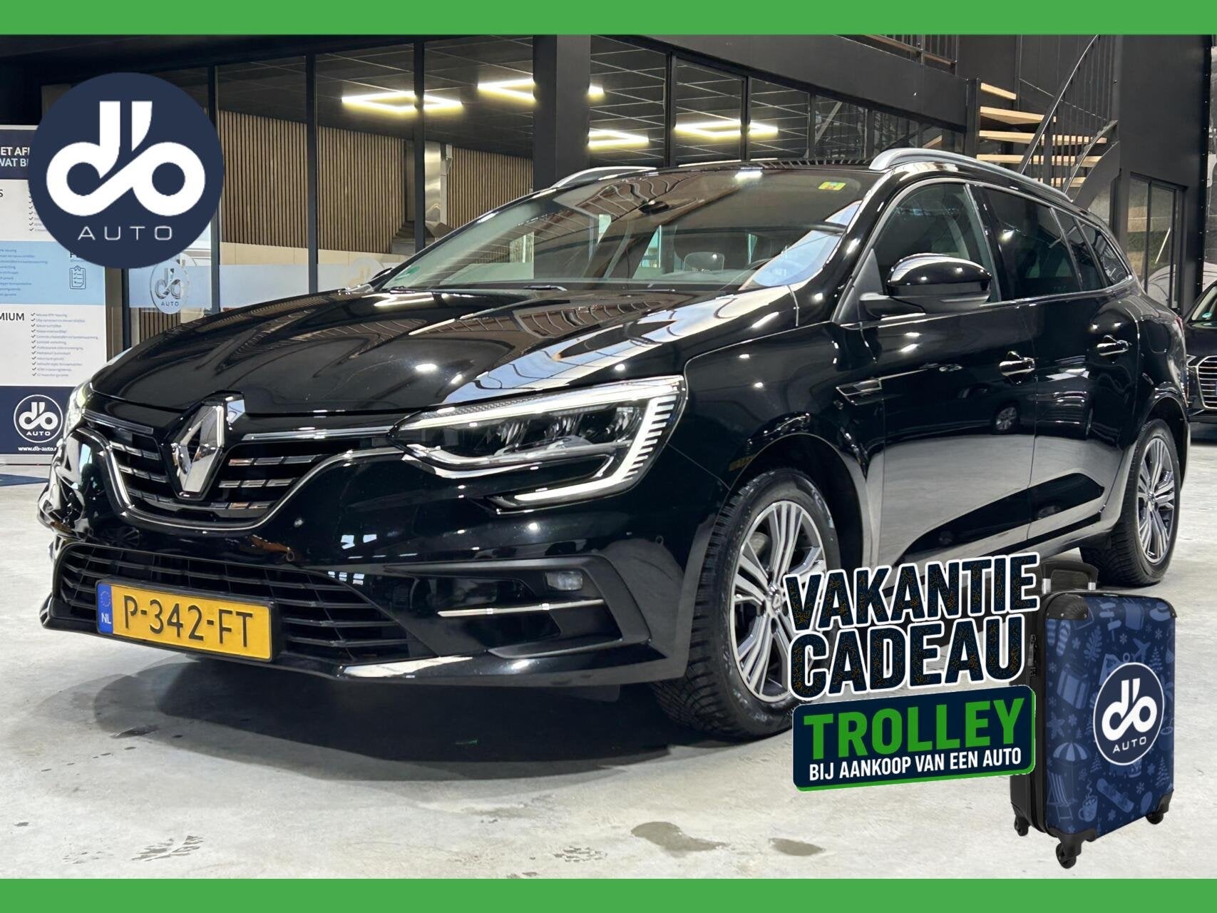 Renault Megane Estate 1.6 E-Tech Plug-In Hybrid 160 Intens F, Auto's, Renault, 77 km/l, Gebruikt, 4 cilinders, Zwart