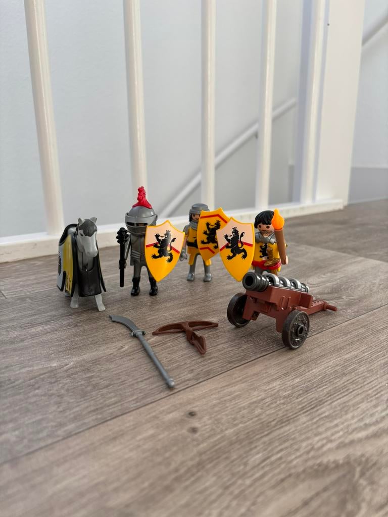 Playmobil ridder set met paard en kanon, Ophalen of Verzenden, Zo goed als nieuw