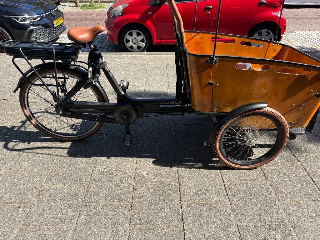 Vogue Carry 3 elektrische bakfiets, Gebruikt, Huif, 1 kind, Ophalen