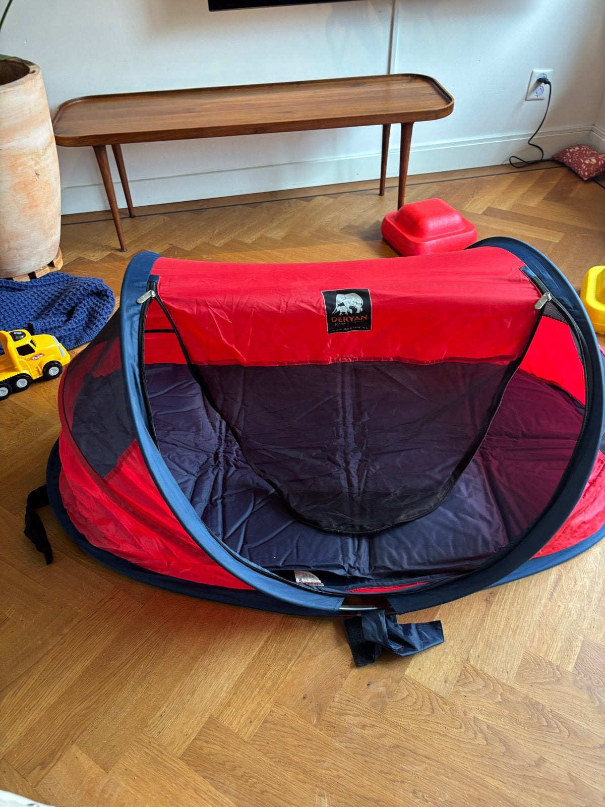 Deryan Baby Luxe Peuterbedje/Reisbedje met matras, Ophalen of Verzenden, Gebruikt, Tot en met 2