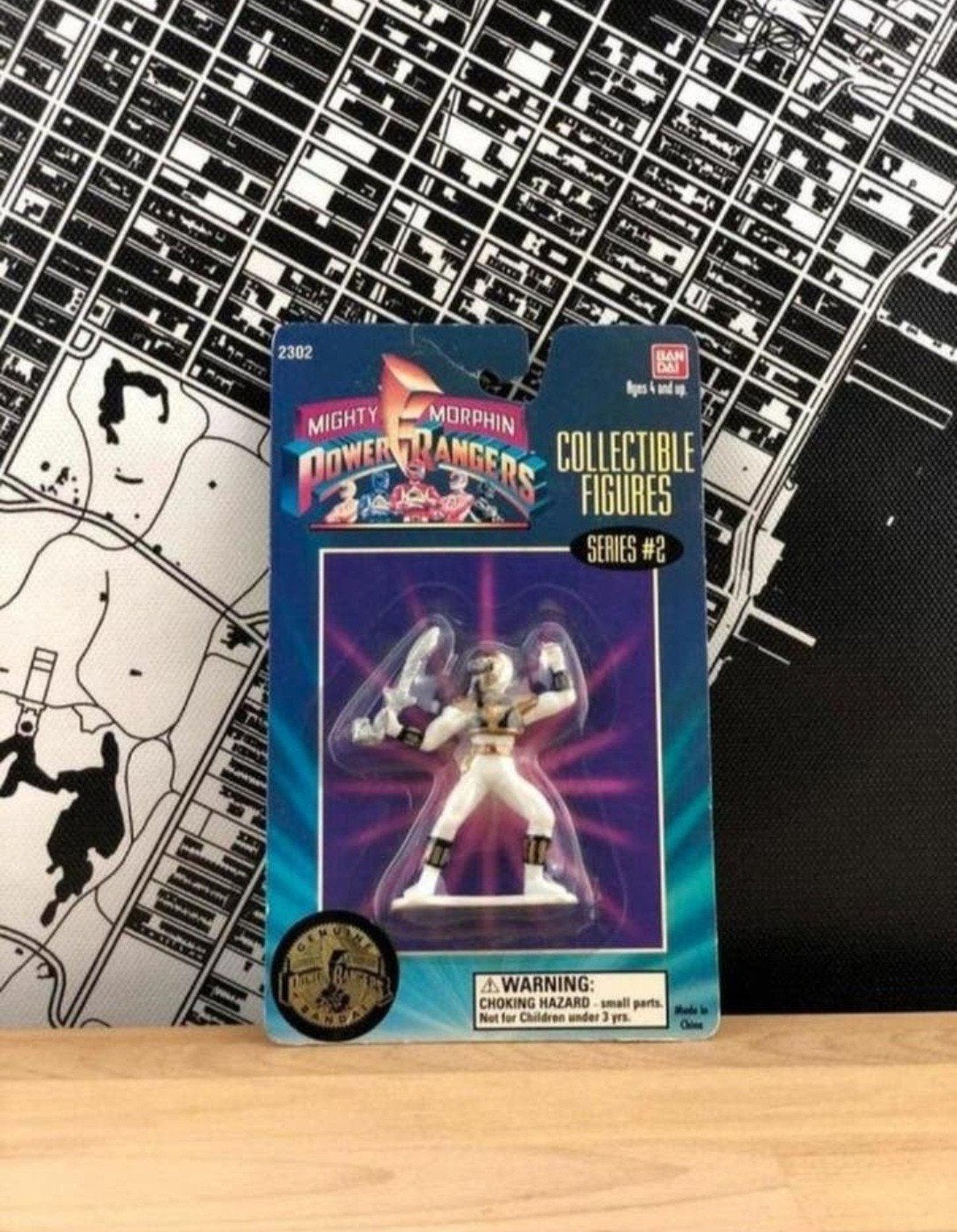 Mighty Morphin Power Rangers White Ranger Mini Figure MMPR, Ophalen of Verzenden, Gebruikt