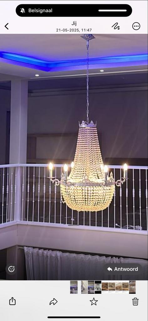 Prachtige Vintage Kristallen Vide Lamp - Eyecatcher, Huis en Inrichting, Ophalen, Zo goed als nieuw, Glas