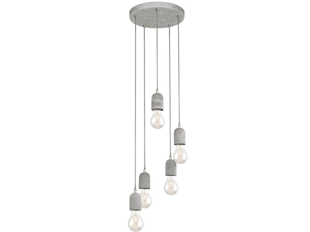 EGLO Silvares hanglamp - 5 lichts - Grijs, Verzenden, EGLO Verlichting Nederland B.V., Zo goed als nieuw, Klantenservice@eglo.com