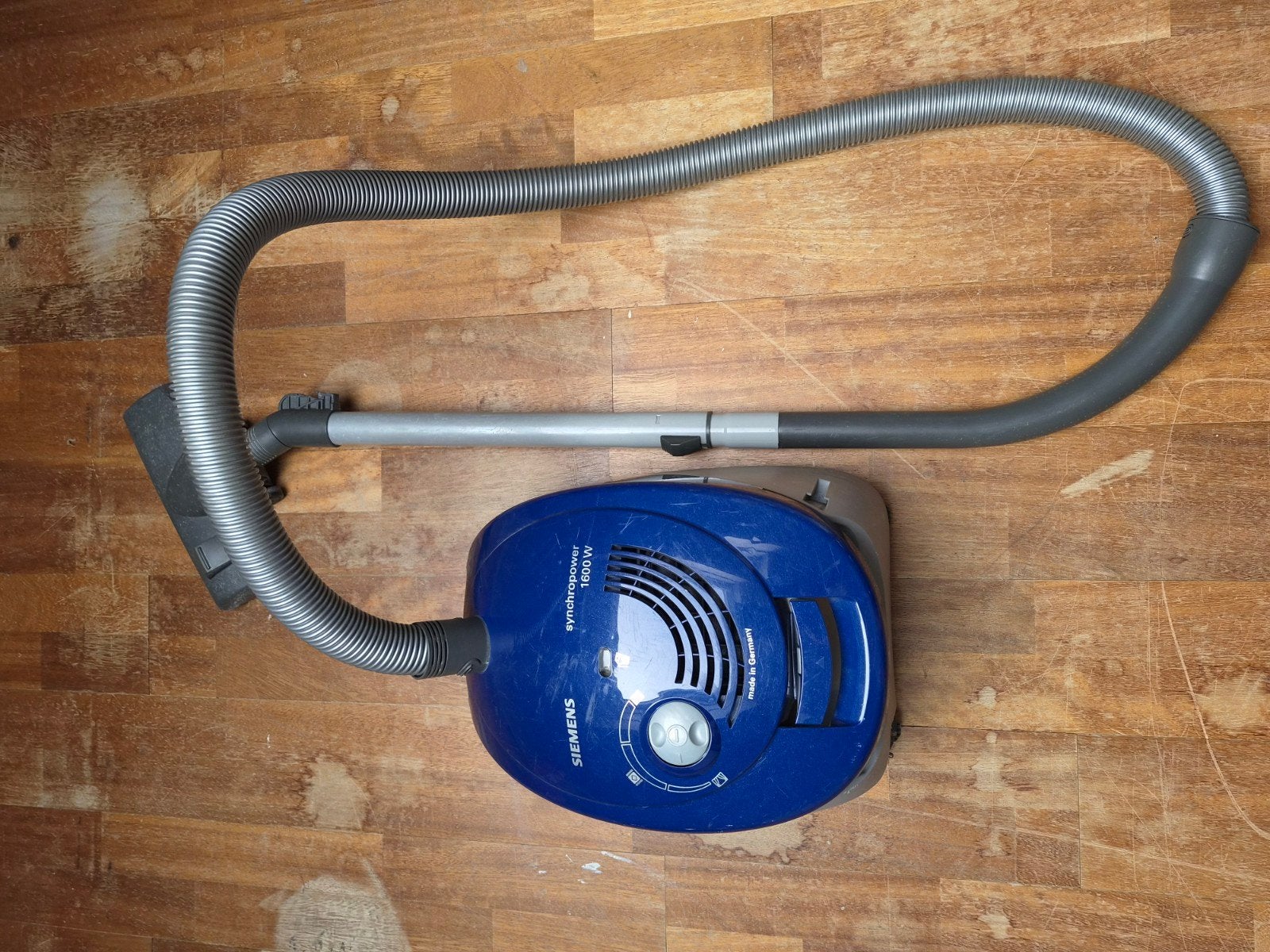 Siemens Synchropower 1600W stofzuiger - Blauw, Gebruikt, 1600 tot 2000 watt, Sledestofzuiger, Ophalen