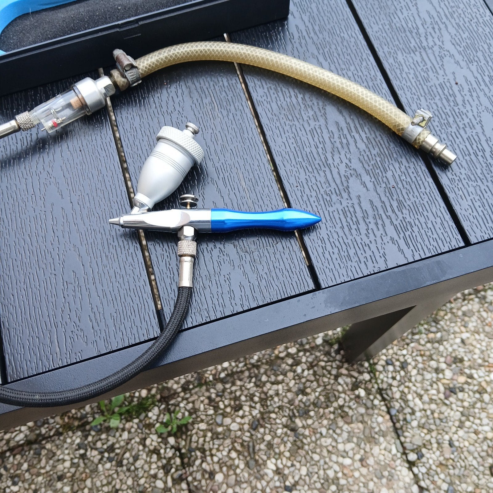 Airbrush set met toebehoren, Ophalen of Verzenden, Zo goed als nieuw, Airbrush en Toebehoren