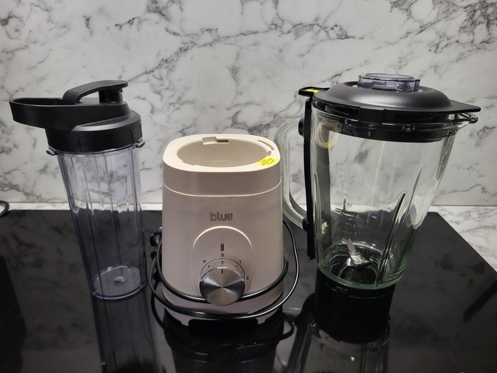Blue Blender met 2 kannen - Zo goed als nieuw, Witgoed en Apparatuur, Blenders, Ophalen, Zo goed als nieuw, Blender