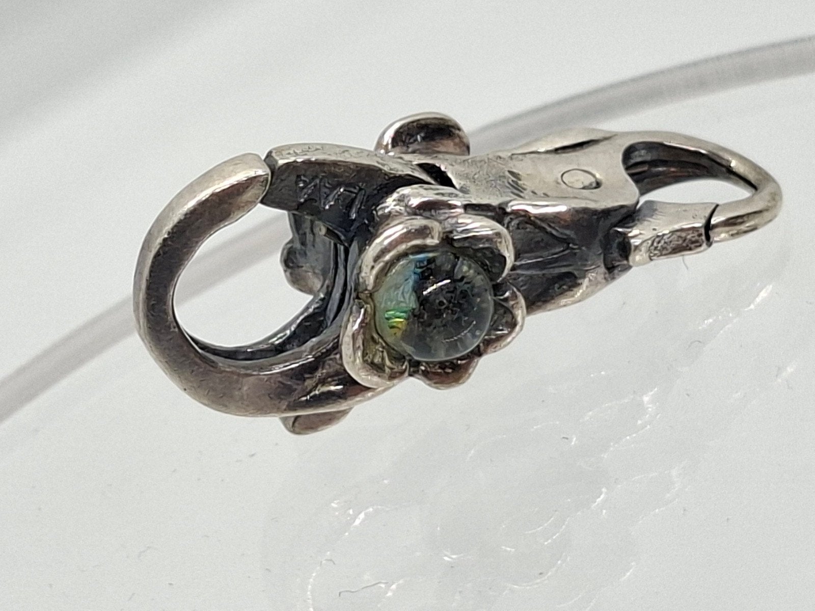 Zilveren Trollbeads slotje madeliefje/glas LAA 925 retired, Sieraden, Tassen en Uiterlijk, Bedels, Ophalen of Verzenden, Zo goed als nieuw