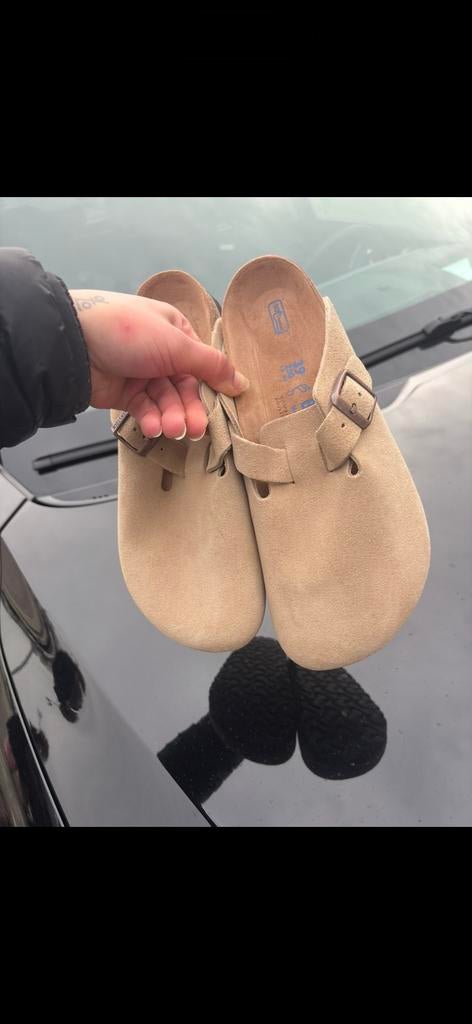 Birkenstock Boston Clogs - Zo goed als nieuw, Ophalen of Verzenden, Zo goed als nieuw, Beige, Instappers