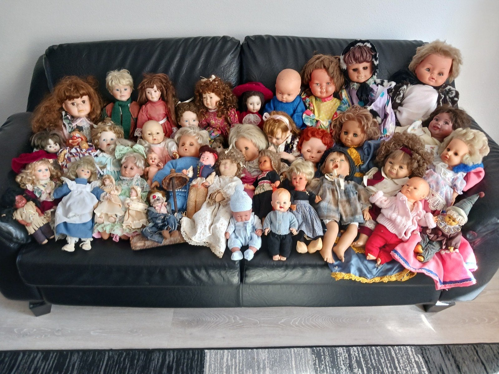 Grote verzameling oude antieke poppen 3 verhuisdozen vol, Ophalen