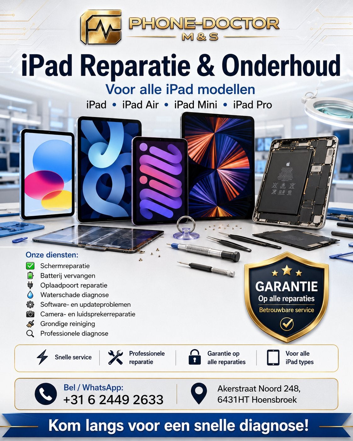 IPad Reparatie, Ophalen of Verzenden, Zo goed als nieuw