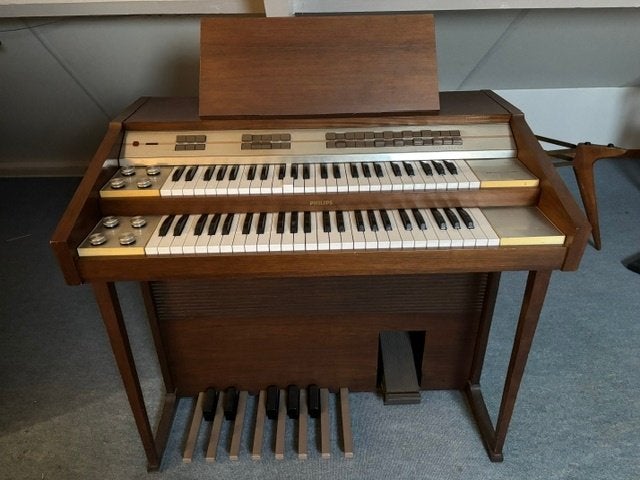 Philips Orgel - Vintage elektronisch orgel met 2 klavieren, Ophalen, Gebruikt, 2 klavieren, Orgel