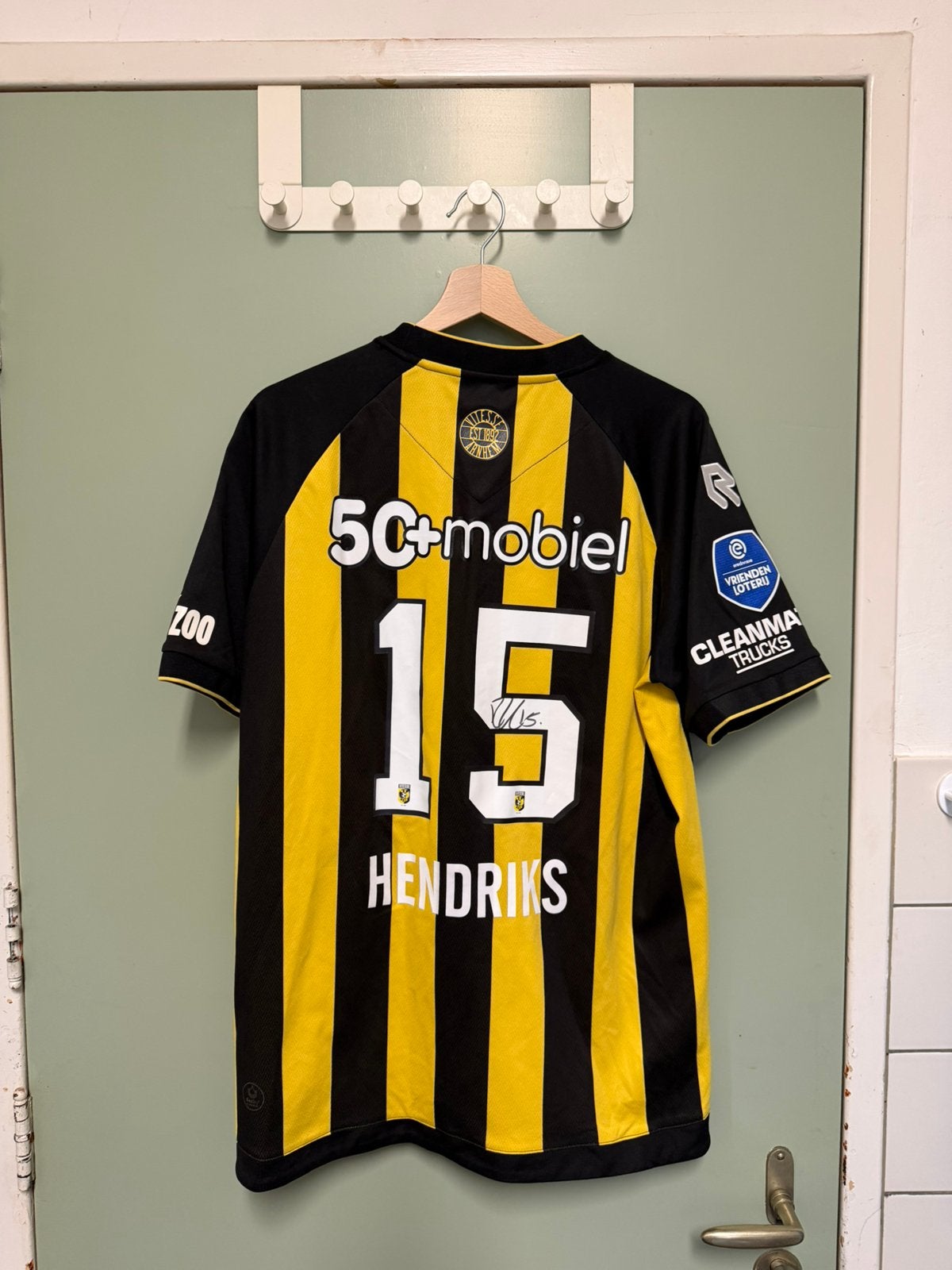 Vitesse shirt Matchwornshirt Ramon Hendriks met COA, Ophalen of Verzenden, Zo goed als nieuw, Buitenlandse clubs, Shirt