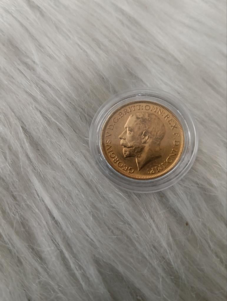 Gouden Sovereign munt George V 1912, Ophalen of Verzenden, Overige landen, Losse munt, Goud