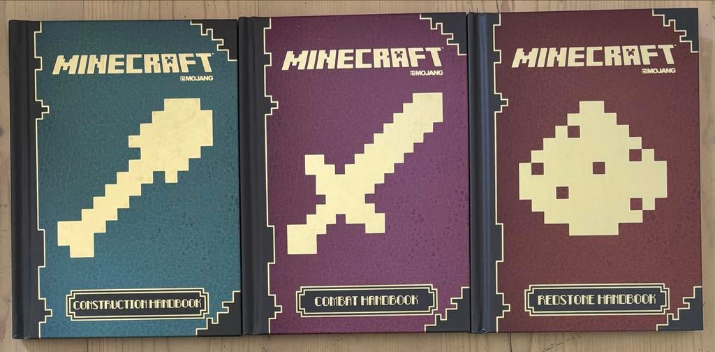Minecraft Handboeken: Construction, Combat, Redstone, Ophalen, Zo goed als nieuw