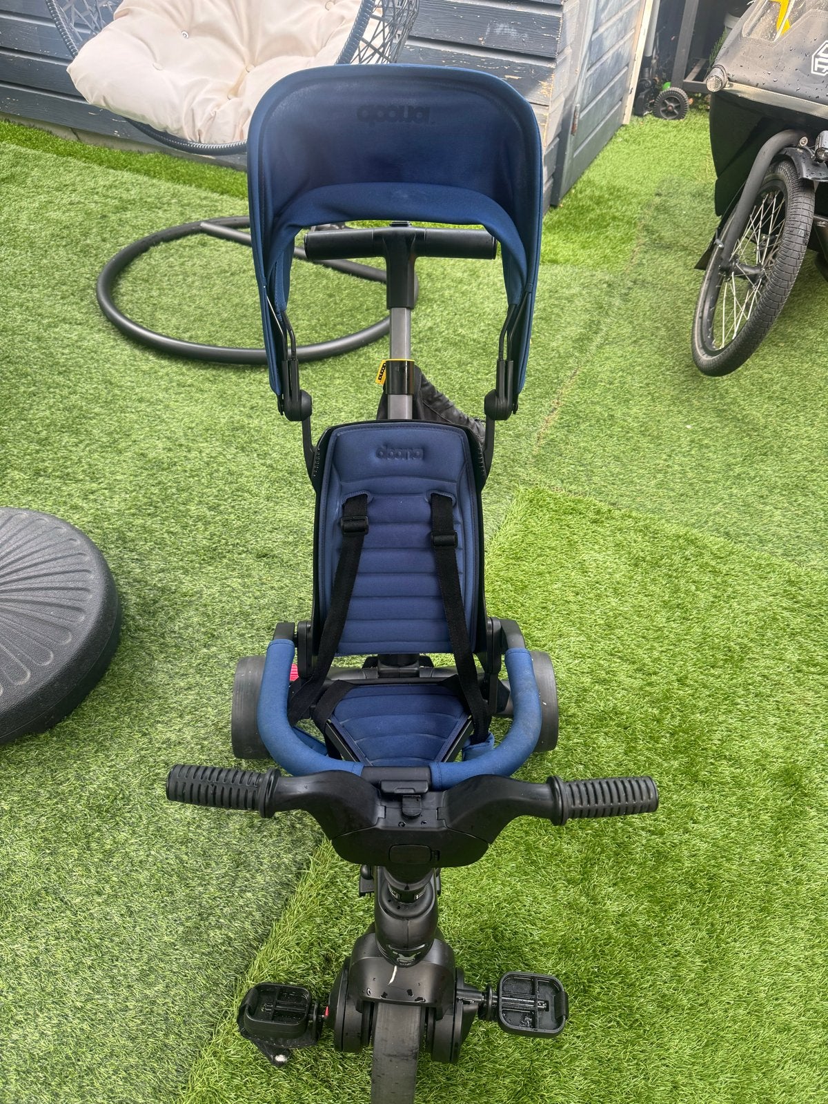 Doona Liki Trike S3 driewieler - Blauw, Ophalen, Zo goed als nieuw, Duwstang