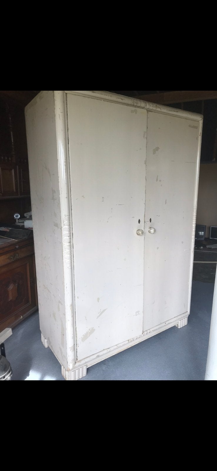 Kledingkast vintage eiken kast, Ophalen