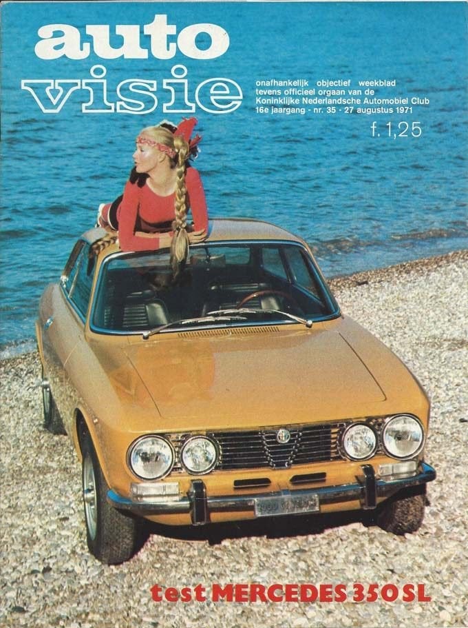 Autovisie 35 1971 : Mercedes Benz 350 SL, Ophalen of Verzenden, Gelezen, Algemeen